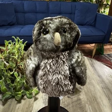 Folkmanis Plush Owlet Hand Puppet Stuffed Gray Baby Owl Stuffed Animal Toy 9"