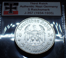 Nazi Germany Silver *1934-J* Potsdam Church Coin 5 Reichsmark Third Reich J.357