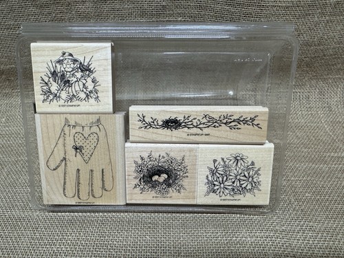 Stampin’ Up! Geschenkhandschuh 5er Set Holzstempel, Garten, Nest, Blumen