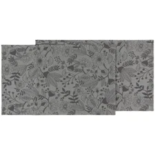 NOW DESIGNS TABLE RUNNER ISLA JACQUARD GREY 2-TONE 16"X72" 1764018 COTTON NEW