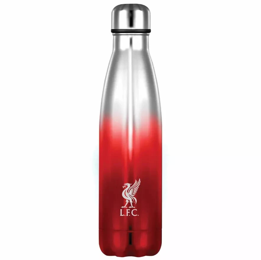 Liverpool FC Water Bottle 500ML Metallic Flask Football Gift Official Licensed