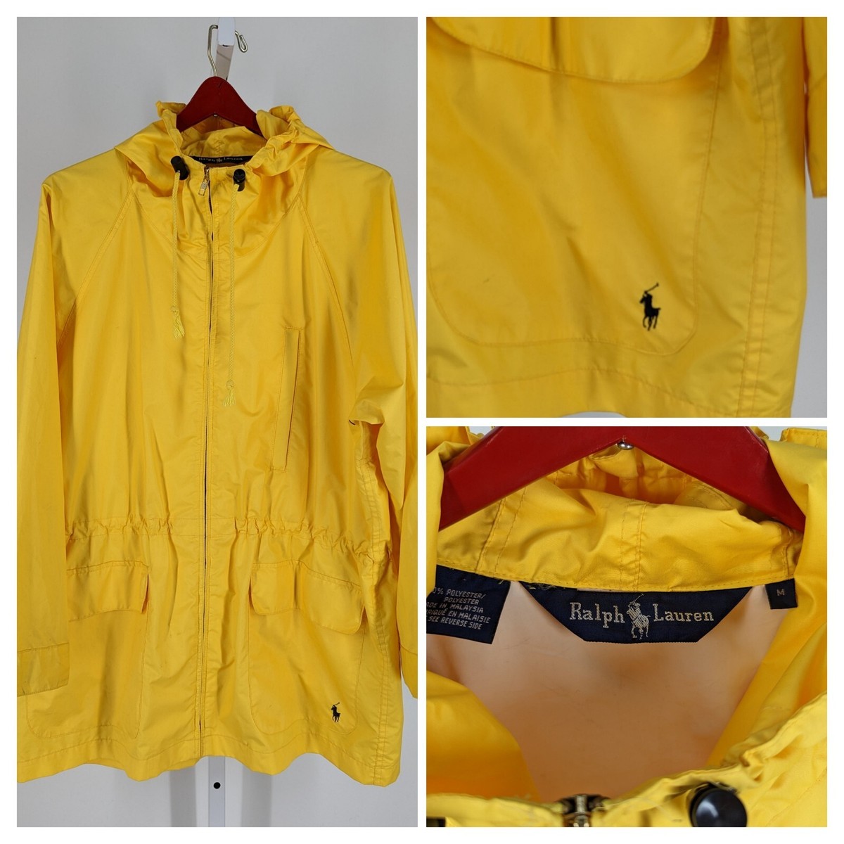 Ralph Lauren Yellow Vtg 80s 90s Rain Windbreaker Trench Ralph Lauren Yellow Vtg 80s 90s Rain Windbreaker Trench