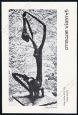 1968 Angel Botello woman sculpture photo San Juan gallery vintage print ad