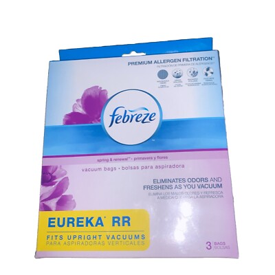 Eureka RR Febreze 2 Vacuum Bags Fits Uprights Spring Renewal Open Box