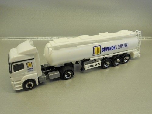 ** Herpa 905169 MB Axor Tanker Sattelzug Güvenok Lojistik Maßstab 1:87 HO - Bild 2 von 2