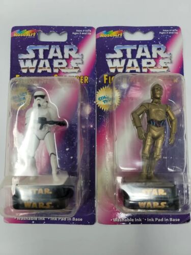 Star Wars Figurine Stamper Storm Trooper & C-3PO 3.5"in Stamper 1997 Rose Art - Picture 1 of 6