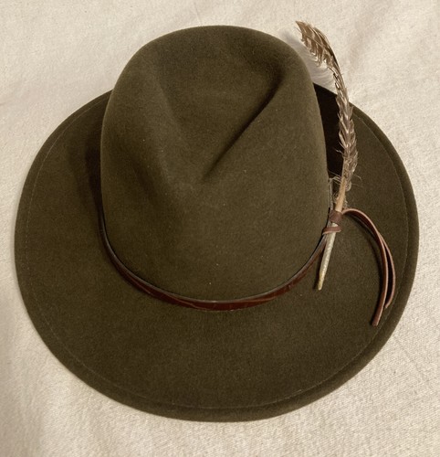 Flex Felt 100% Wool Black Hat Size 