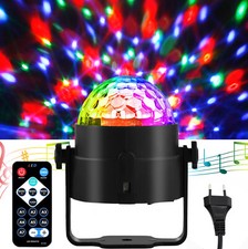 RGB Led Disco Ball Strobe Light Rotat Stage Lamp Sound/Remote Control