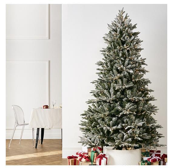 Santa's Best Christmas Tree Snow Flocked Prelit 15 Lights Changing