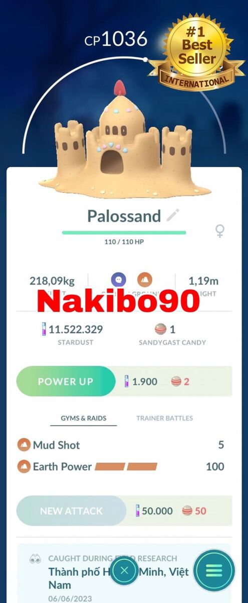 Pokémon Go Palossand Under 1500Cp Unlock 3 Moveset - Great League Top PVP