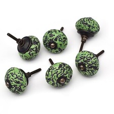 Green Iron Knobs With Ceremic Green Color Kno...