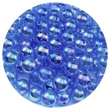 200pcs Acrylic Round Beads AB Colors Craft Beads Round 10mm Light Blue AB