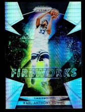 2018-19 Panini Prizm Karl-Anthony Towns Fireworks Hyper Parallel Basketball Card