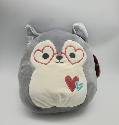 #ad #ad 8quot; Squishmallows Ryan The Husky Plush Heart Belly Glasses Valentine $26.95