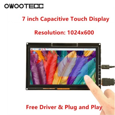 7 inch 1024*600 Capacitive Touch Screen Monitor Display for Raspberry Pi 4B
