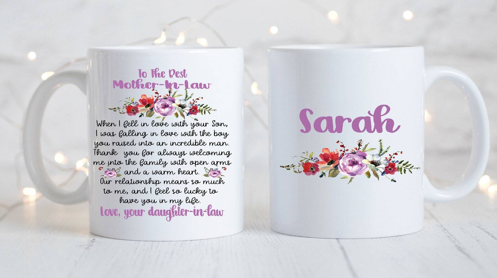Personalized Custom Best Mother In Law Mug Mother's Day Gift For Mil Birthday