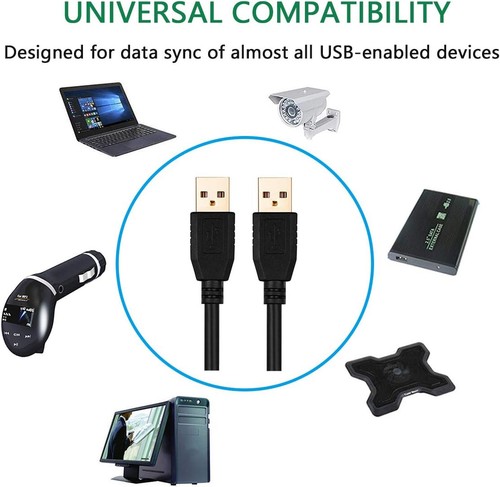 Tan QY USB A to A Male Cable 50Ft, USB to USB - Bild 3 von 4