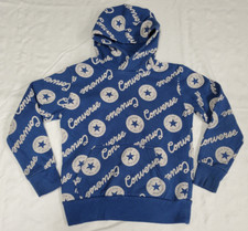 Converse All-Star all over print pullover hoodie boys sz S 8-10 yrs blue