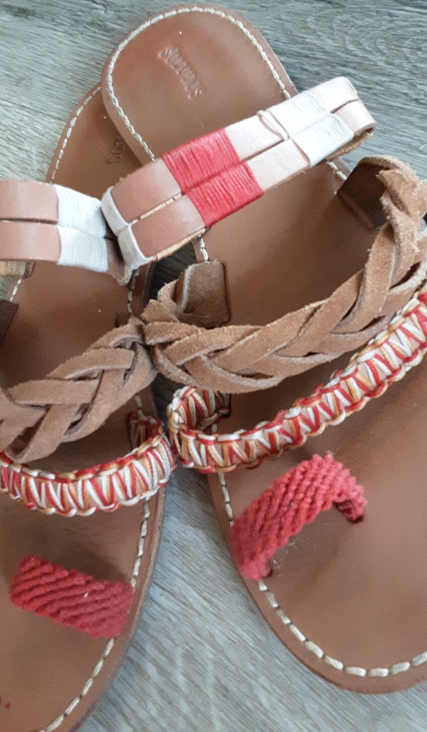 SOLUDOS-Boho Chic-Orange Tan Friendship Bracelet … - image 4