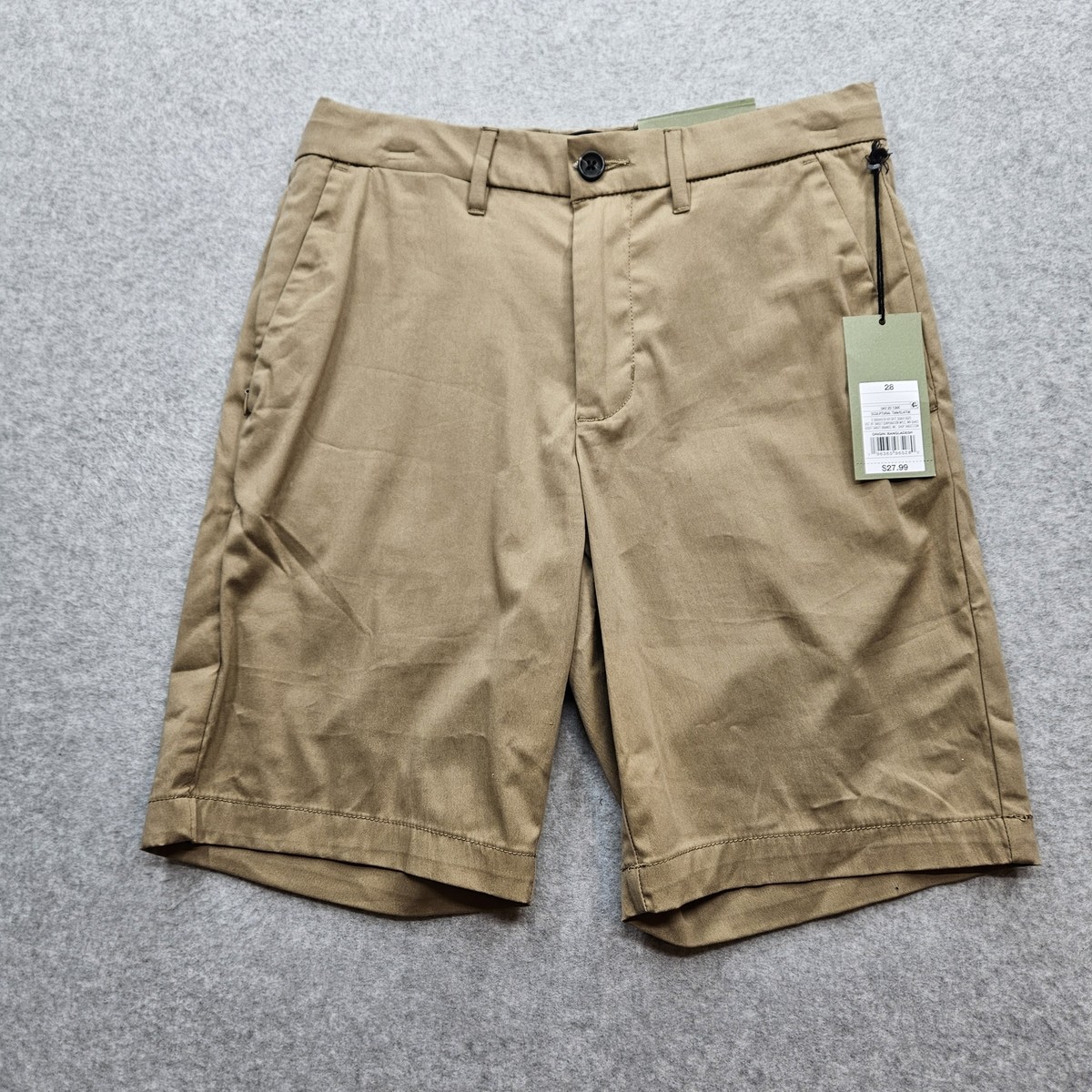Goodiellow Men's Size 28 Khaki Brown Flat Front Short NWT