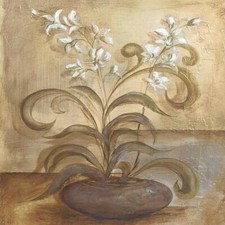 Ceramic Backsplash Tile Mural Floral Kitchen/Bathroom - Orchid Delight II