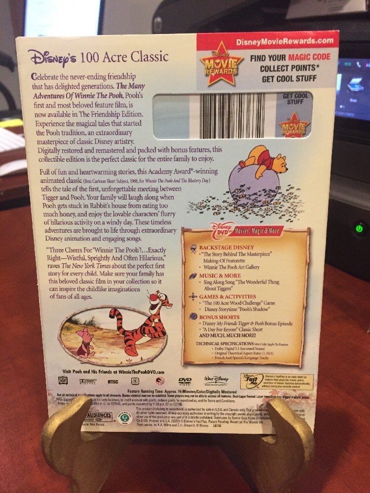 The Many Adventures of Winnie the Pooh (DVD, 2007, The Friendship