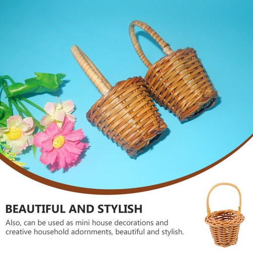 Rustic Basket Decor Flower Girls Basket Farmhouse Hanging Decor Gift Basket - Picture 10 of 12