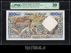 ALGERIA ARGELIA 100 Nouveaux FRANCS 1960-61 Pick-121b VF PMG 30 S/N O.187 824