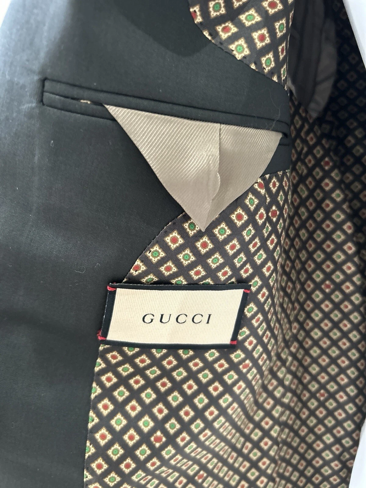 Gucci giacca tuta in lana mohair da uomo. Verde muschio taglia IT 50. * NUOVO & autentico