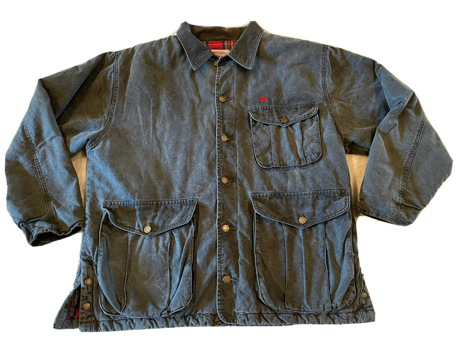 Gary Messe Montana blanket lined gray denim jacket mens size L EUC