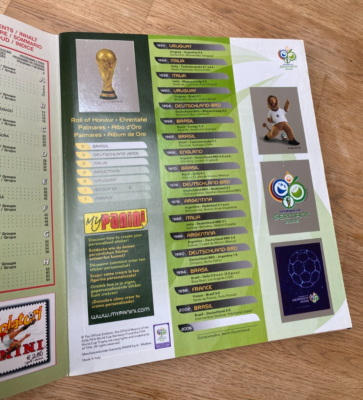 Panini World Cup 2006 Germany 100% Complete Album Near Mint
