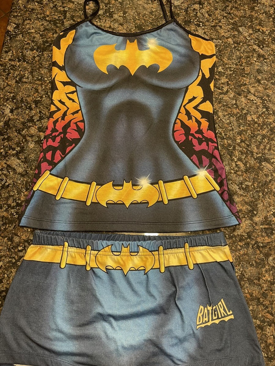 DC Comics BATMAN BATGIRL PAJAMA SET Tank Panty PAJAMAS BATGIRL