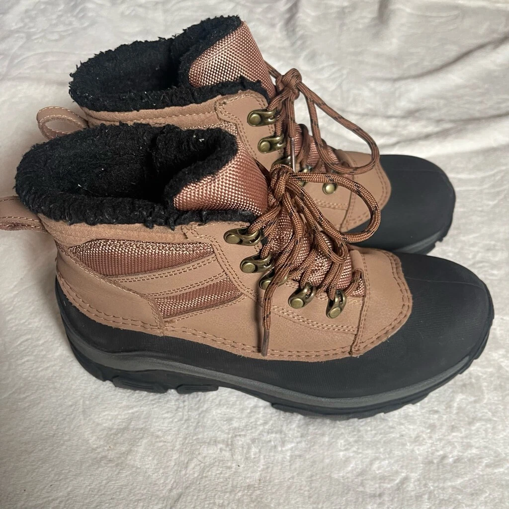 Thermolite Eco Mode Mens boots size 7 waterproof All In Motion faux fur lining