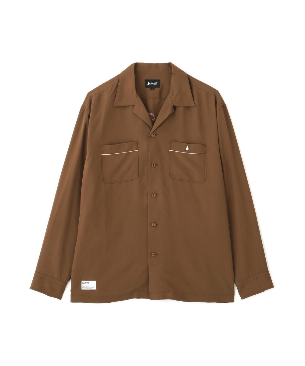 【schott】Embroidery Bowling Shirt Schott Strike Bowling Shirt - Red