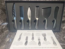Brimley Pack of 6 Cheese Knife Set Ergonomic Design for Slicing cutting #922