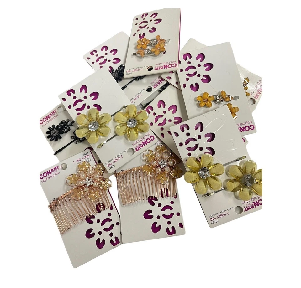 Lot Of 50 New Conair Hair Accessories Barrettes, Bobby Pins And More, Assorted - Image 4 of 4