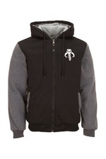 Mens Black Sweatshirt Fleece Lined with Logo