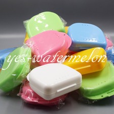 10x Dental Plastic Denture Retainer Storage Box Mouthguard Brace False Container