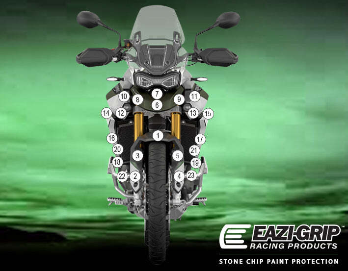 EaziGrip Stone Chip Protection Kit | Clear Matte | Triumph Tiger 900 Rally 20>23