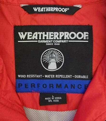 Vintage Weatherproof Mens Red US Marines Zip Down Windbreaker Jacket Size Large - Picture 5 of 12