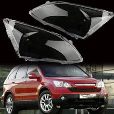 Front Headlight Lens Cover For Honda CRV 2007-2011 Left+Right LampShade Shell