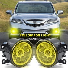 LED Fog Lights For Acura TSX RDX ILX TL 2010-2018 Bumper Driving Lamp Clear Lens