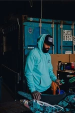 Dixxon Crest Lightweight Pullover - Black / Tiffany. Men's Large  - New In...