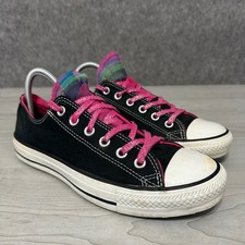 Converse Chuck Taylor All Star Party Ox Women 7 Black Pink Glitter Rainbow Tulle