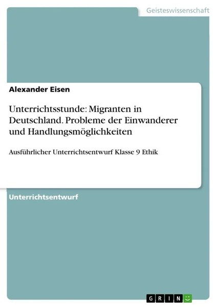 Alexander Eisen | Unterrichtsstunde: Migranten In Deutschland. Probleme Der...-image