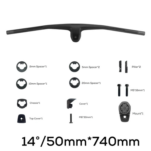 Vollcarbon MTB Lenker -9° -10° -12° -14° 31,8mm integrierter Cockpit Riser Bar - Bild 27 von 40