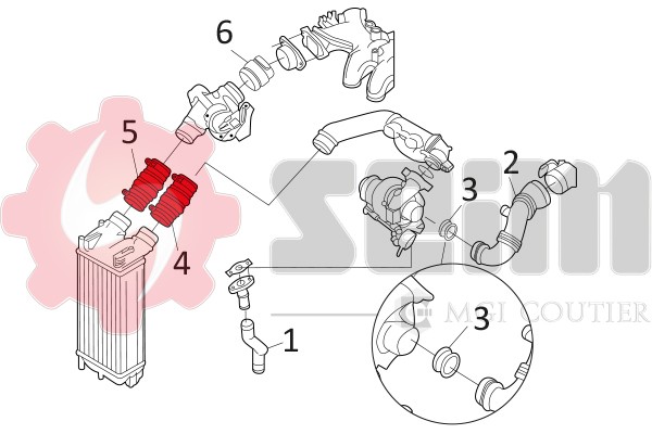 Seim Ladeluftschlauch Turboschlauch FüR CitroëN Berlingo 1.6 Hdi 90 Peugeot-image