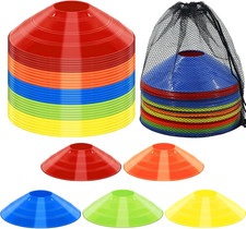 60/30 Pack Soccer Training Cones – Agility Cones with Carry Bag, Sturdy Disc Con