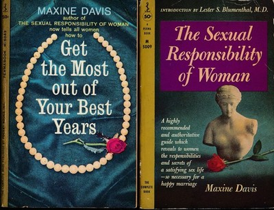 2 POCKET PERMA books MAXINE DAVIS 1960s women's study vintage PAPERBACKS 128857