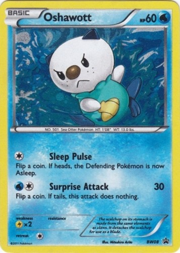 1x Oshawott - BW08 - Promotional Lightly Played Pokemon BW - Black Star Promos